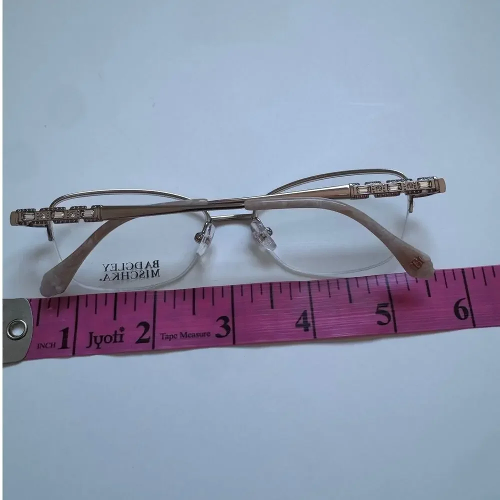 NEW Badgley Mischka Pierrette Rose Gold Eyeglasses